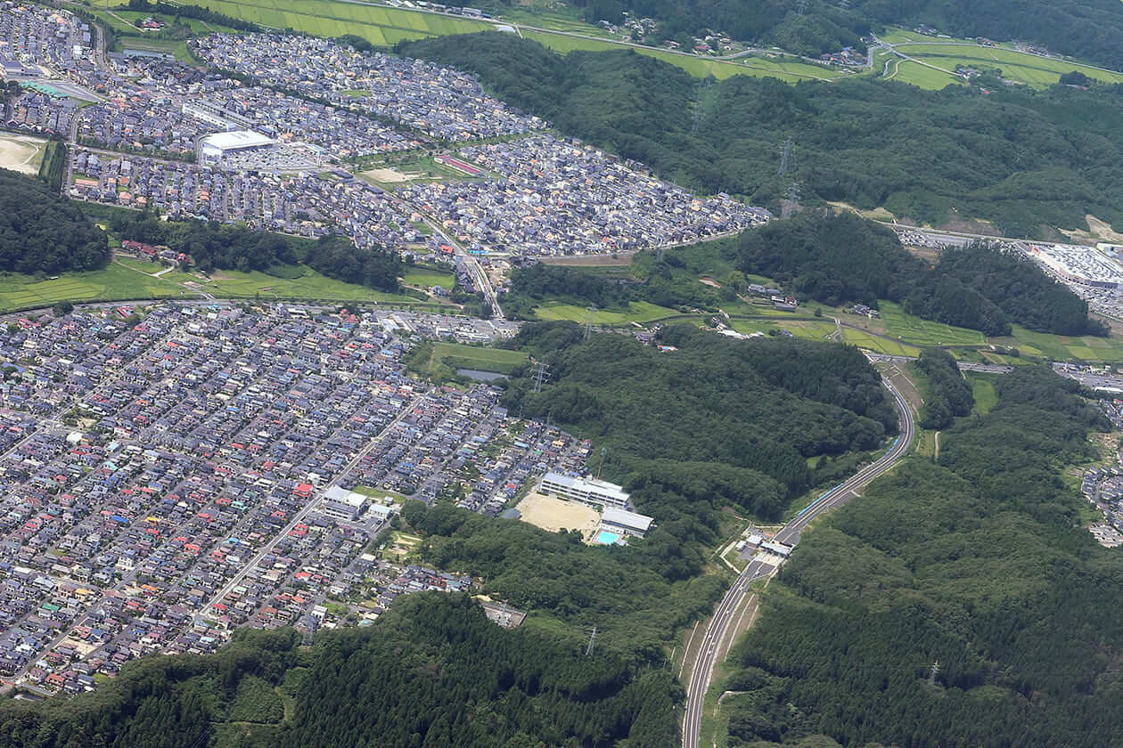 富谷市大和町の街並み